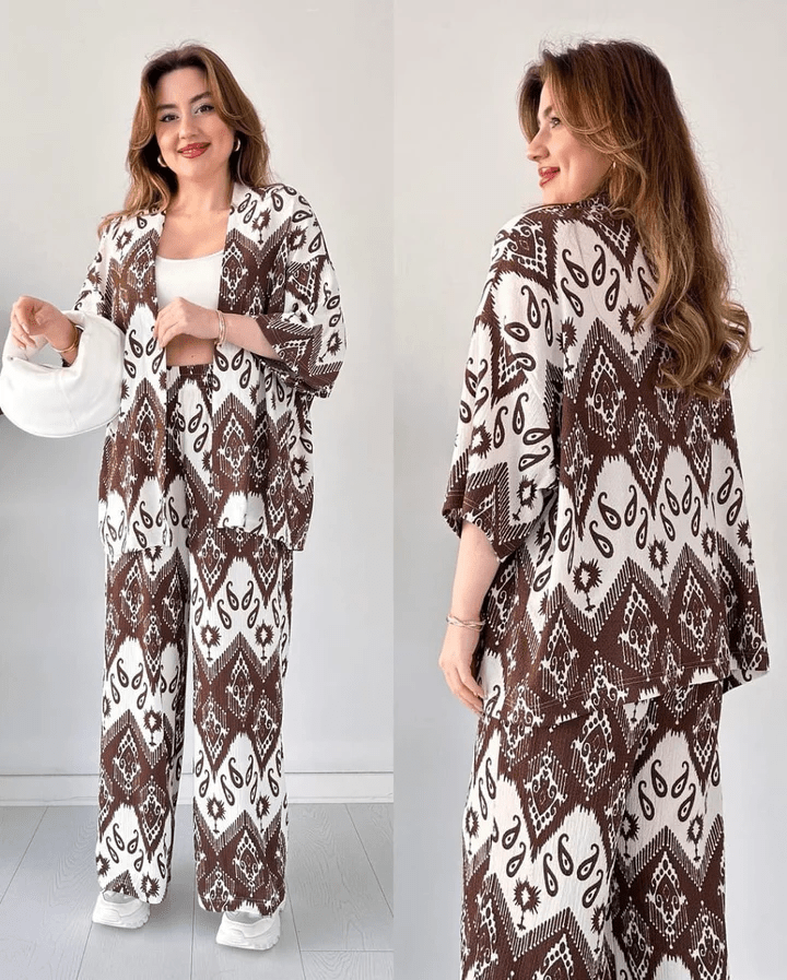 Chic Ikat Print 3-Piece Set
