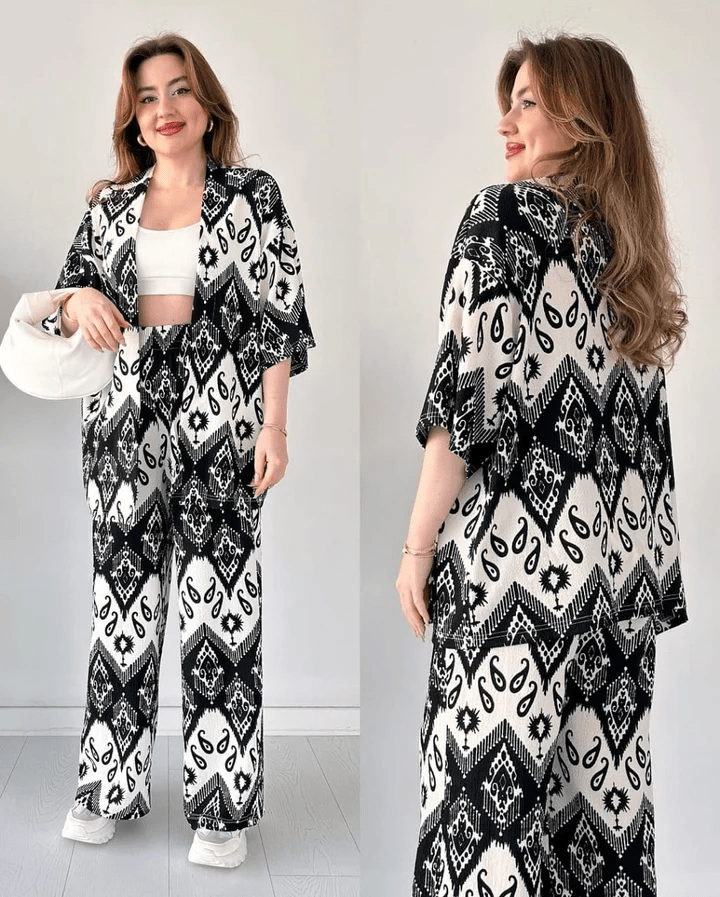 Chic Ikat Print 3-Piece Set